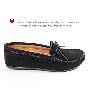 Amazon.com | Minnetonka Men's Nub Sole Moccasin,Black,7 M US